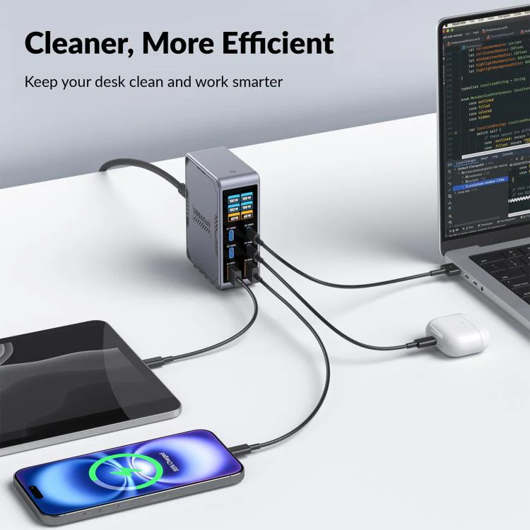 300W GaN Multi Interface Desktop Fast Charger, Plug:AU Plug - Image 7