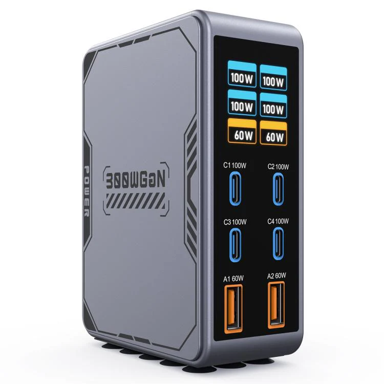 300W GaN Multi Interface Desktop Fast Charger, Plug:UK Plug - Image 2