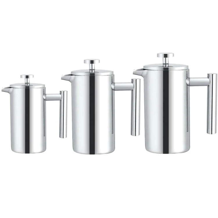 304 Stainless Steel French Pressure Coffee Pot Hand Made Tea Pot, Capacity:1000ml - Image 7
