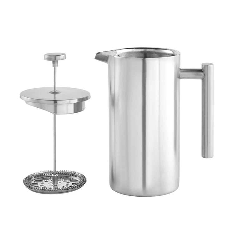 304 Stainless Steel French Pressure Coffee Pot Hand Made Tea Pot, Capacity:350ml - Image 3