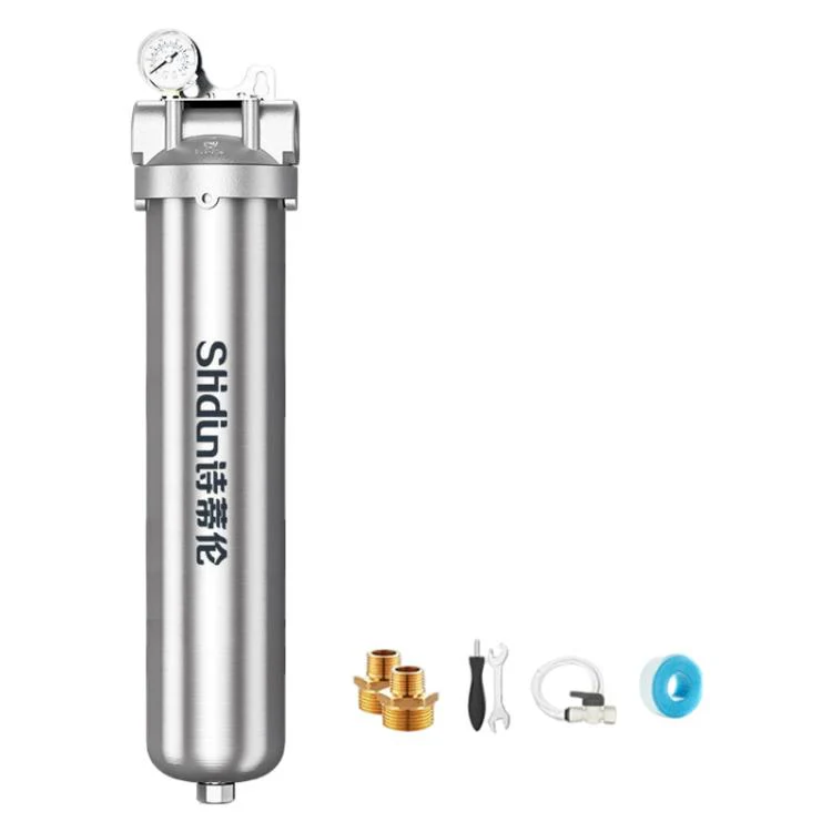 304 Stainless Steel Whole House Pre-Filter Water Purifier, Style:20-ton Threaded 4-point - Image 2