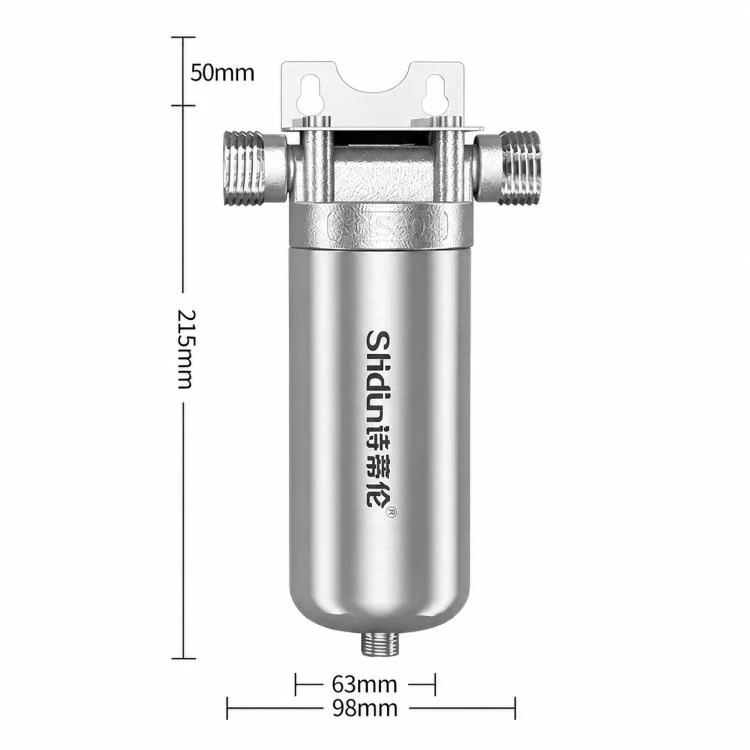 304 Stainless Steel Whole House Pre-Filter Water Purifier, Style:4-ton 1 inch Threaded Screw - Image 2