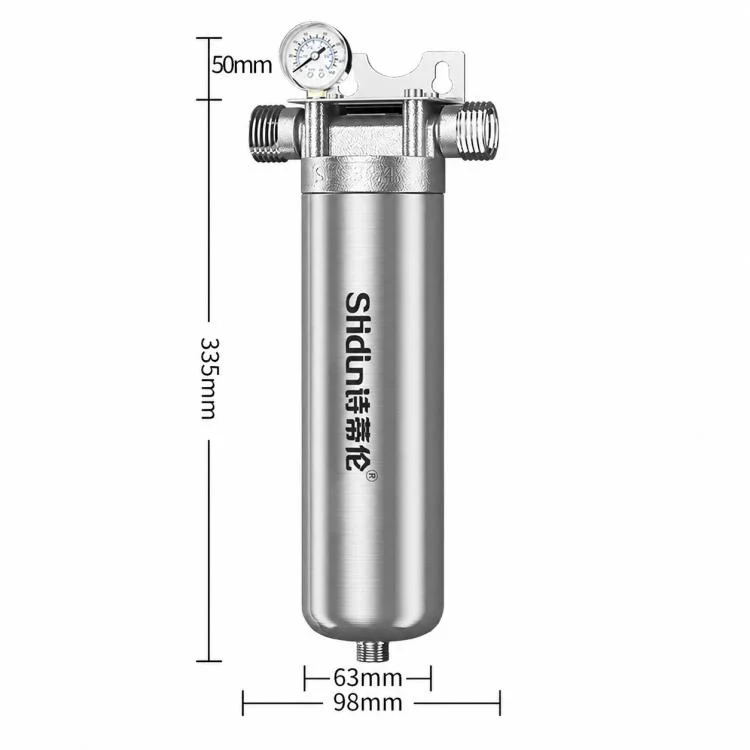 304 Stainless Steel Whole House Pre-Filter Water Purifier, Style:8-ton Threaded 6-point - Image 2