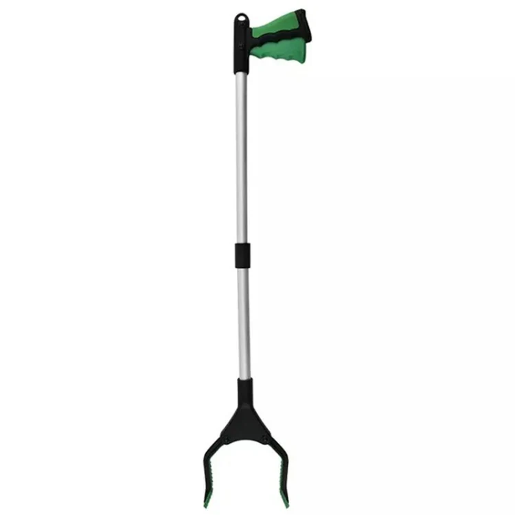 31.9 Inch Magnetic Foldable Litter Reachers Pickers Extra Long Grabber Stick(Green)