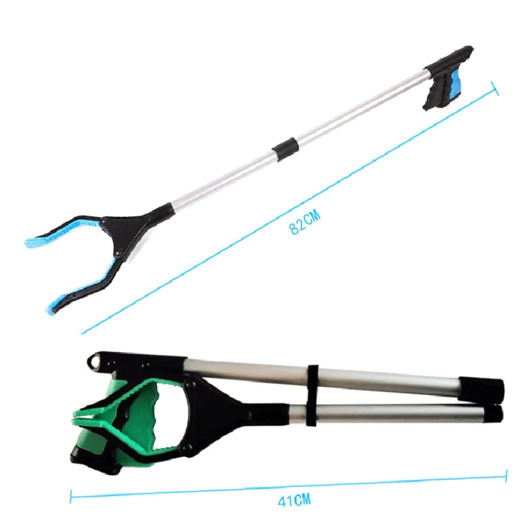 31.9 Inch Magnetic Foldable Litter Reachers Pickers Extra Long Grabber Stick(Green) - Image 3