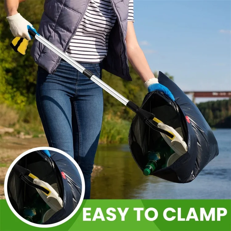 31.9 Inch Magnetic Foldable Litter Reachers Pickers Extra Long Grabber Stick(Green) - Image 6