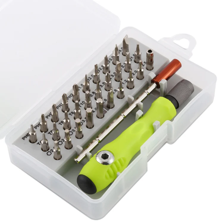 32-in-1 CRV Steel Mobile Phone Disassembly Repair Tool Multi-function Combination Screwdriver Set(Gray Green) - Image 4