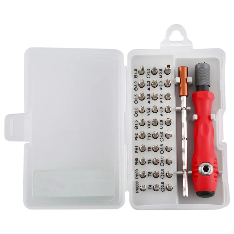 32-in-1 CRV Steel Mobile Phone Disassembly Repair Tool Multi-function Combination Screwdriver Set(Red) - Image 3