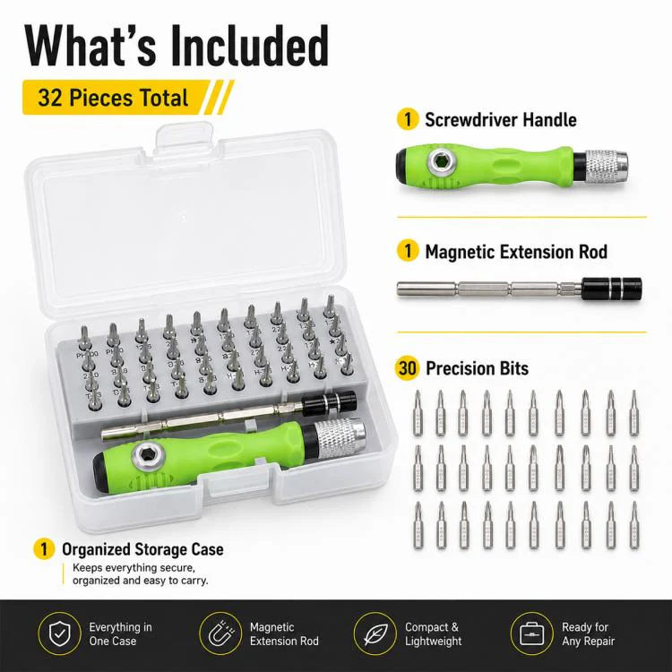 32 in 1 Multifunctional Magnetic Screwdriver Bit Set - Image 3