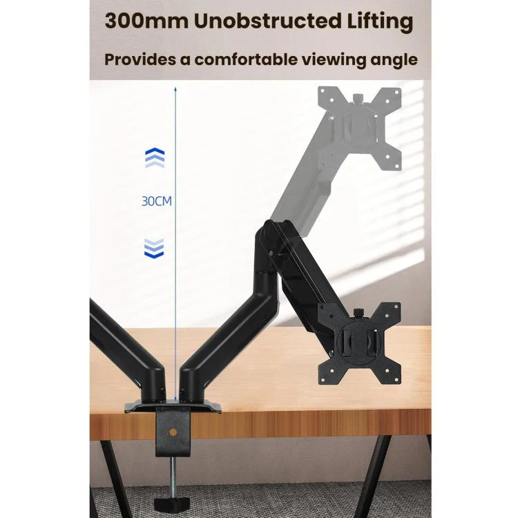 32-Inch Pneumatic Arm Dual-Screen Height-Adjustable Computer Monitor Stand(DY-02) - Image 5