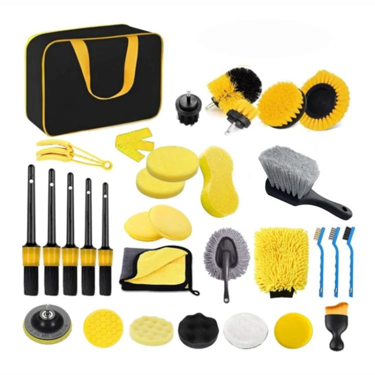 32pcs / Set Car Cleaning Kit Car Wash Supplies Including Towel Sponge Brush