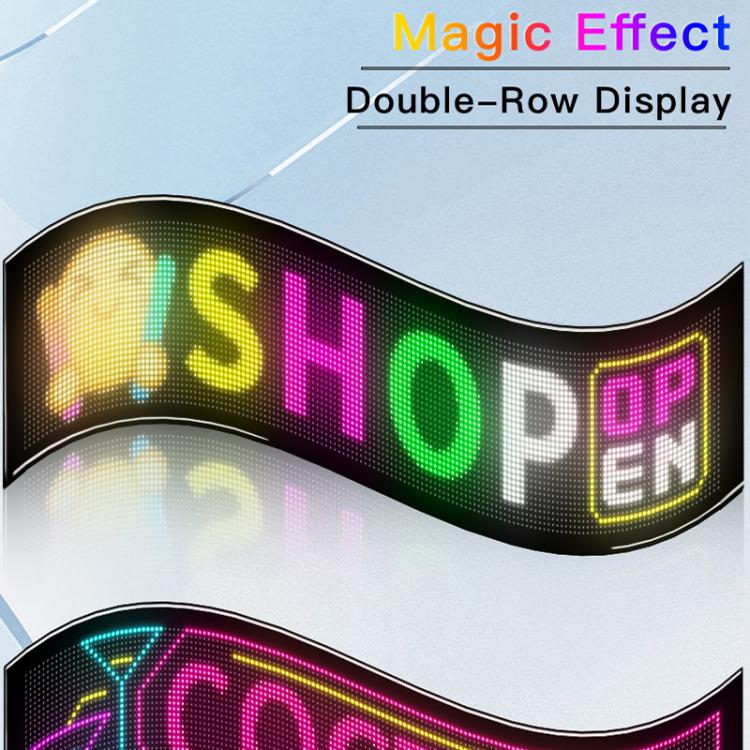 32x160 Pixels Double Row Ultra-Thin Waterproof LED Flexible Advertising Matrix Display Screen(UK Plug) - Image 2