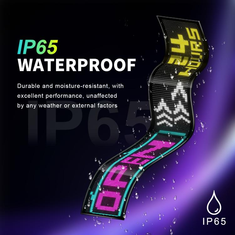 32x192 Pixels Dual Row Ultra-Thin LED Flexible Advertising Matrix Display Screen, Size: 145 x 28cm(UK Plug) - Image 6