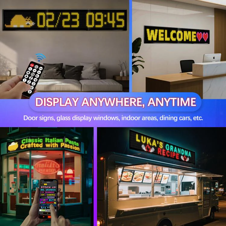 32x256 Pixels Dual Row Ultra-Thin LED Flexible Advertising Matrix Display Screen, Size: 192 x 28cm(US Plug) - Image 7