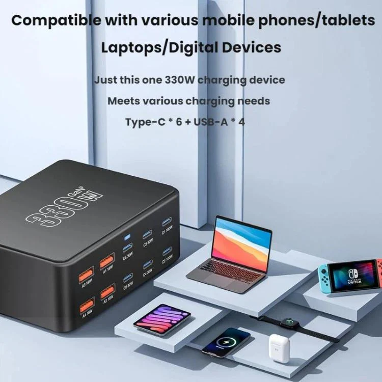 330W GaN Super Fast Charging Multi-Port Charger(Kor Plug) - Image 5