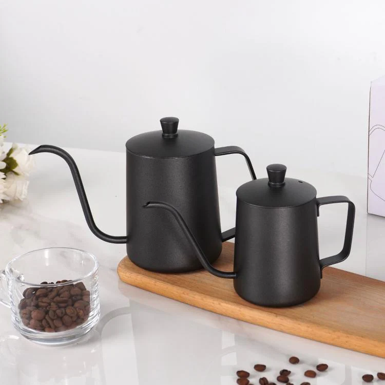 350ml Swan-Necked Narrow-Mouth Stainless Steel Pour-Over Coffee Pot with Lid(White) - Image 10