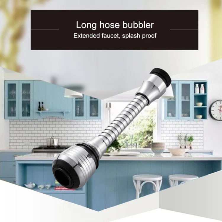 360 Degree Rotate Kitchen Accessories Long Water Bubbler Filter Water Saving Aerator Nozzle Tap - Image 8