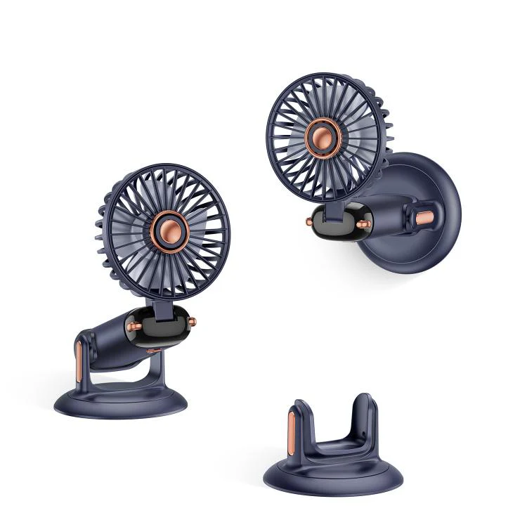 360-Degree Rotation Foldable Handheld Desk Fan Wall Mounted Rechargeable Portable Mini Fan(Blue)