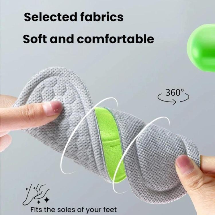 3pairs Odor-Resistant Breathable Ultra-Soft Sports Insoles, Size: 41-42(Pink) - Image 4