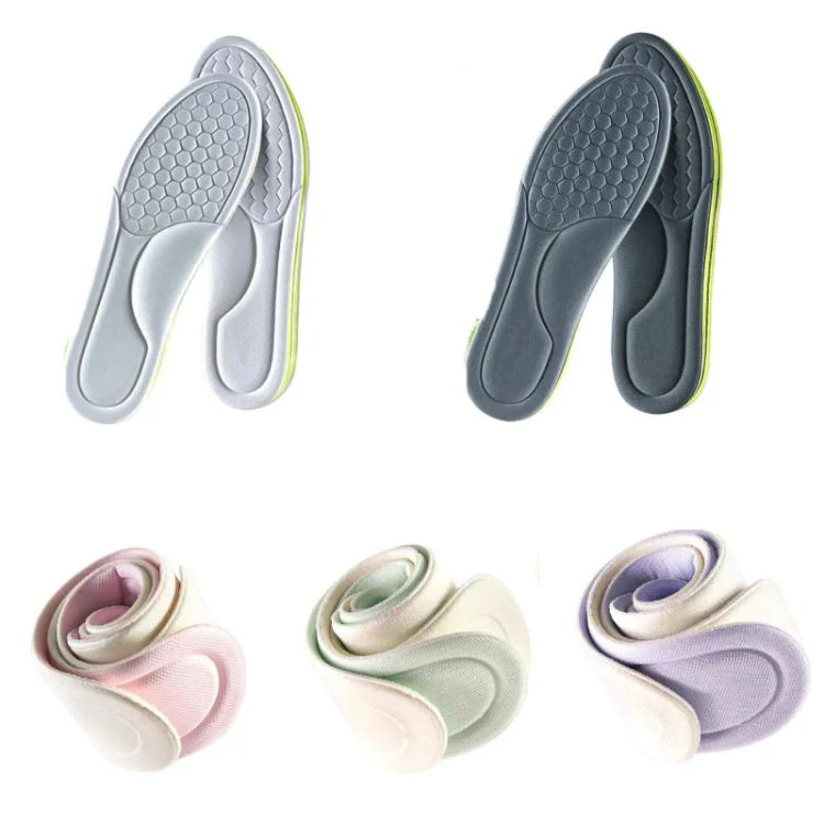 3pairs Odor-Resistant Breathable Ultra-Soft Sports Insoles, Size: 43-44(Dark Gray Green Sole) - Image 2