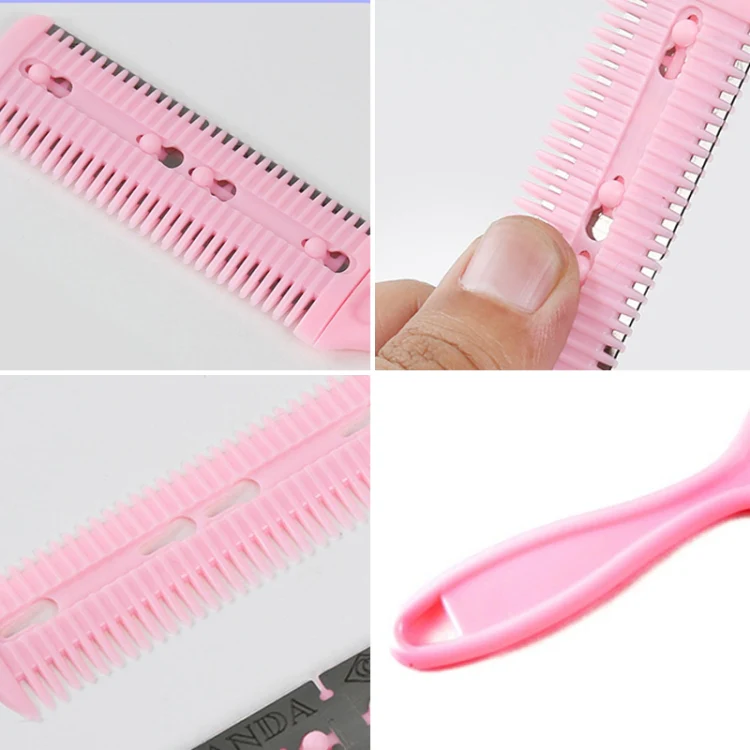 3pcs Hair Tools Double-sided Knife Hair Comb Hair Bangs Trimmer Thinning Device Hair Clipper,  Random Color Delivery - Image 3