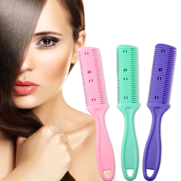 3pcs Hair Tools Double-sided Knife Hair Comb Hair Bangs Trimmer Thinning Device Hair Clipper,  Random Color Delivery - Image 5