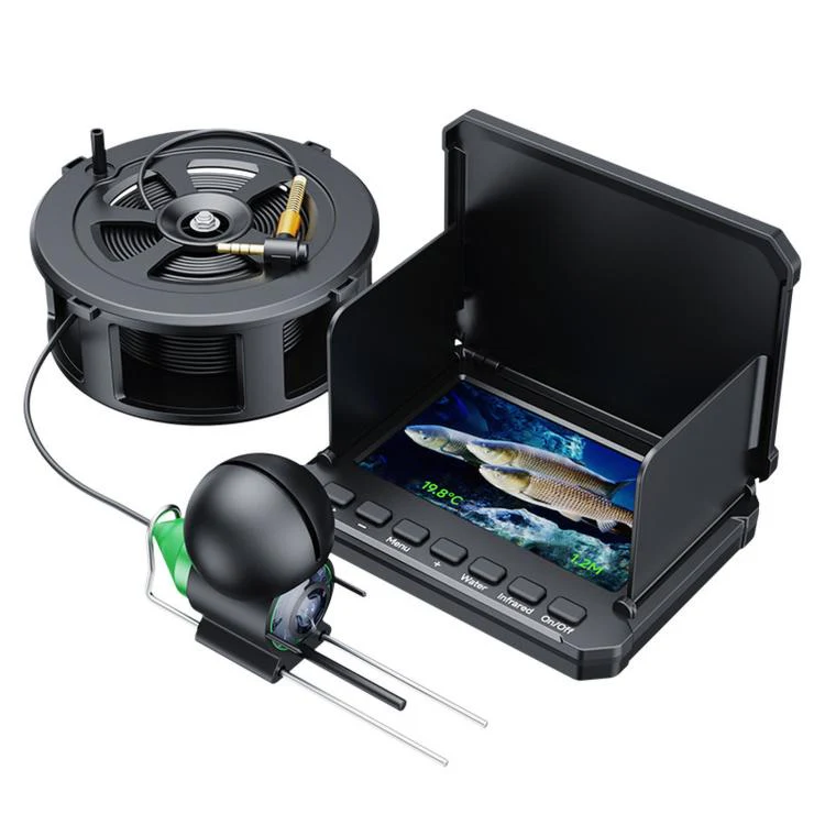 4.3 inch Fully Waterproof Screen + Fish Finder With Temperature & Depth Sensors HD Visual Underwater Fishing Probe, Length: 20m - Image 2