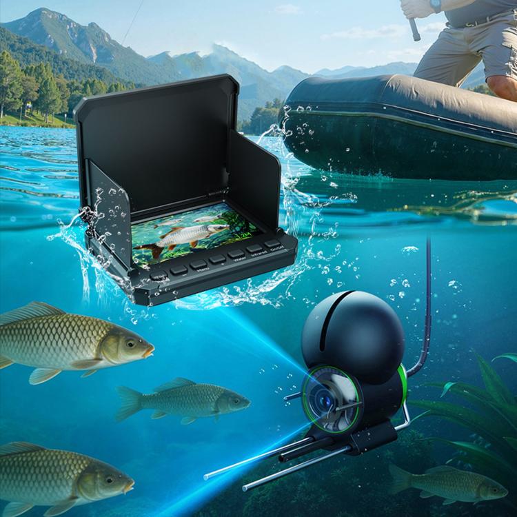 4.3 inch Fully Waterproof Screen + Fish Finder With Temperature & Depth Sensors HD Visual Underwater Fishing Probe, Length: 30m