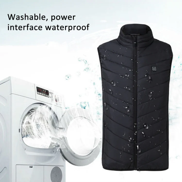4 Area Single Control USB Electric Heating Undershirt Intelligent Warm Vest, Size: XXL(Red) - Image 6