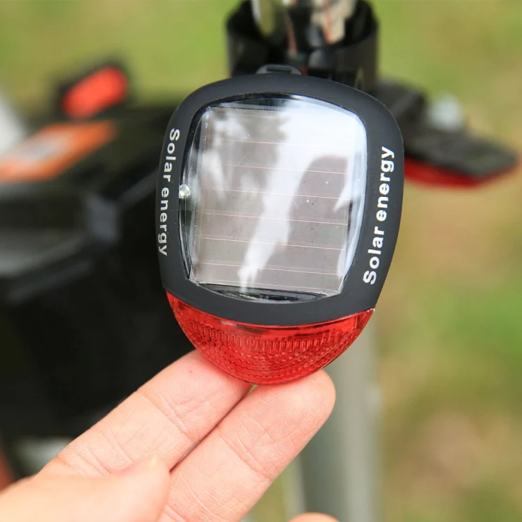 4 Flash Mode Available Solar Energy Rechargeable Bicycle Tail Light with 2 Red LED - Image 10