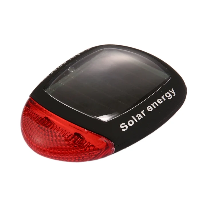 4 Flash Mode Available Solar Energy Rechargeable Bicycle Tail Light with 2 Red LED - Image 3