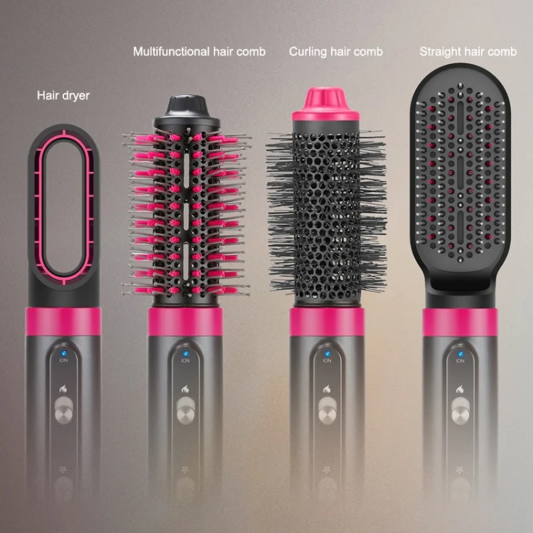 4 In 1 Hair Dryer Curling Straight Comb Hot Air Comb(UK Plug) - Image 6