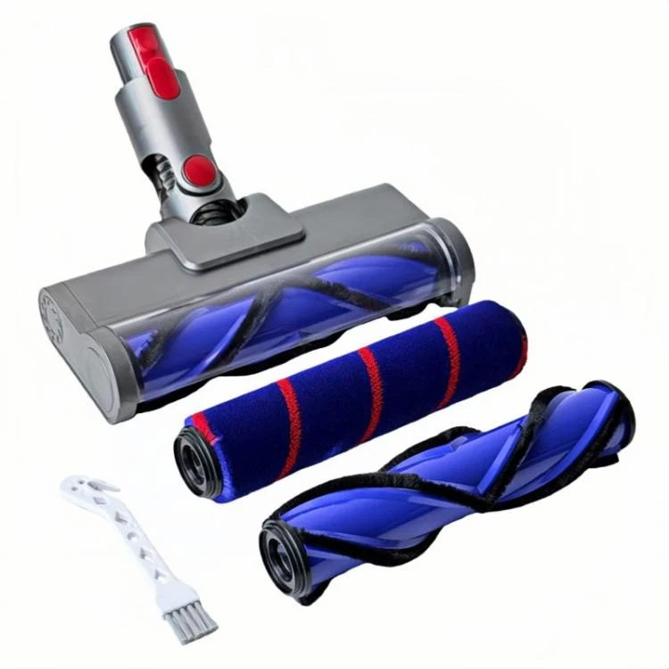 4 In 1 Set Cleaner Head For Dyson V7 V8 V10 V11 V15 Anti-Tangle V-Shaped Brush & Soft Roller Kit