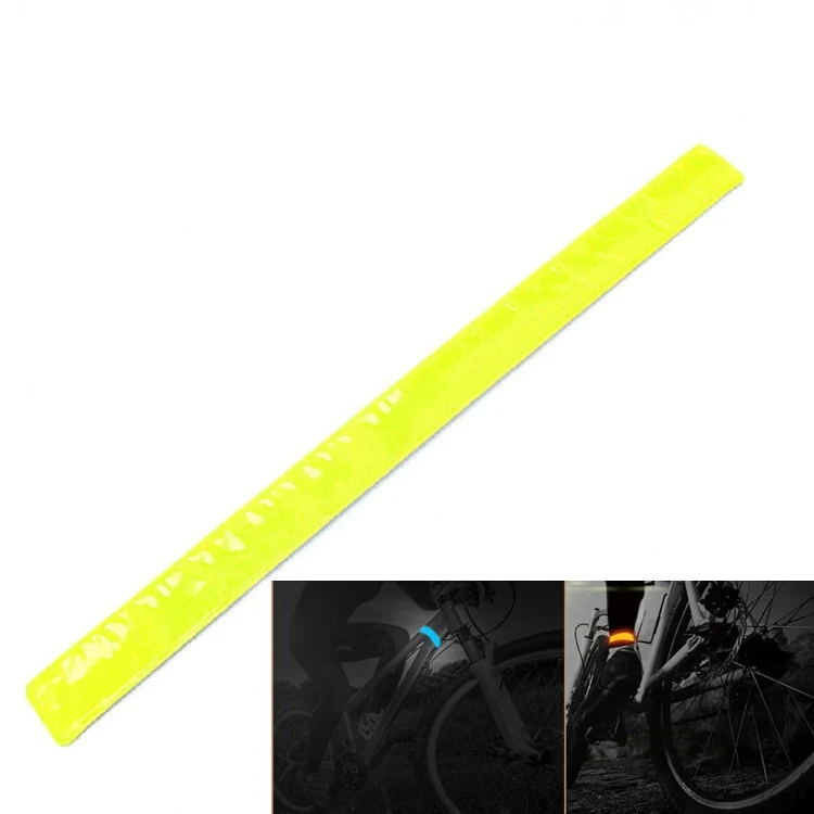 4 PCS Bike Bicycle Cycling Band Arm Leg Pant Reflective Strap Belt Safety Reflector(Yellow) - Image 2