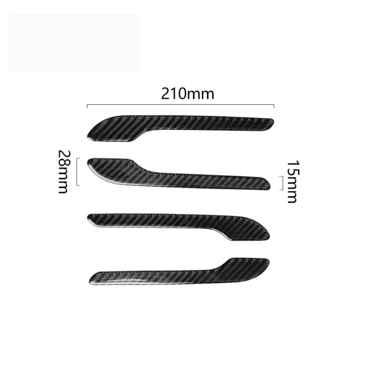 4 PCS Carbon Fiber Car Outside Handle Decorative Sticker for Tesla Model 3 - Image 5