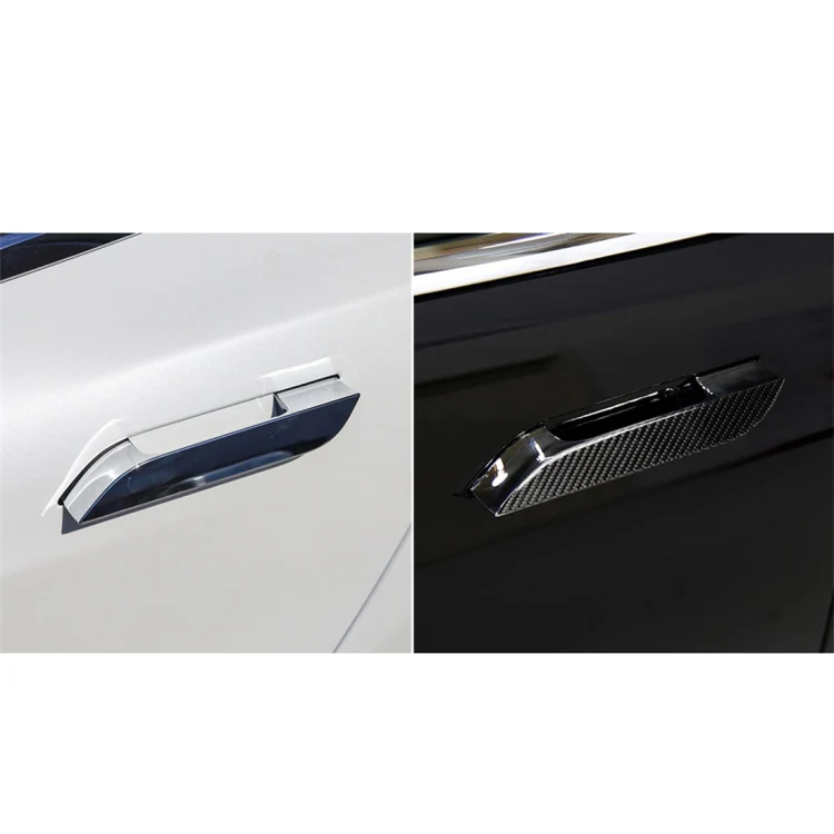 4 PCS Carbon Fiber Car Outside Handle Decorative Sticker for Tesla Model S - Image 7
