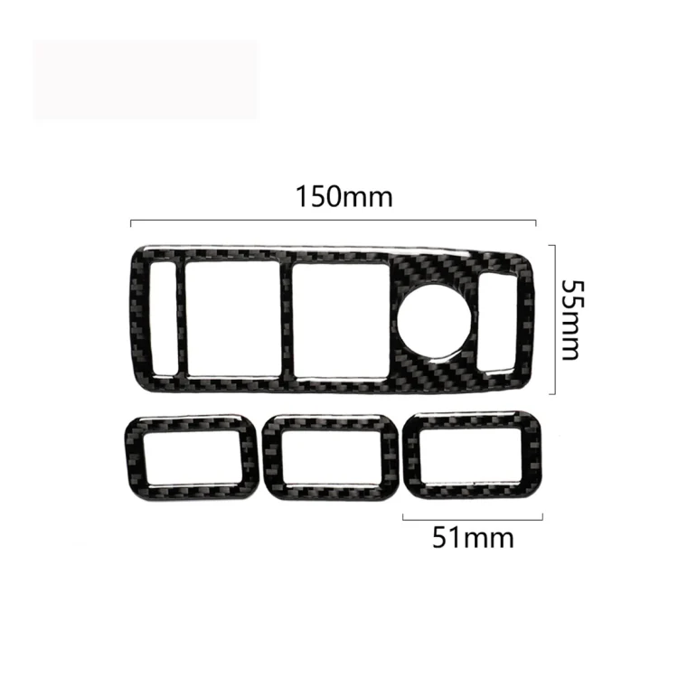 4 PCS Carbon Fiber Car Window Lift Panel Decorative Sticker for Tesla Model X - Image 5