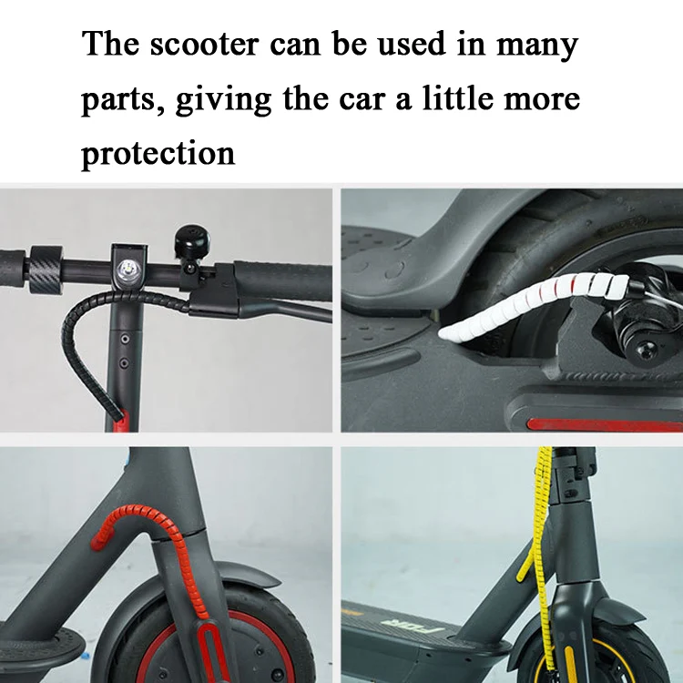 4 PCS Scooter Harness Line Pipe Change Line Pipe Winding Pipe Fittings For Xiaomi Mijia M365,Cable Length: 1m(Black) - Image 7