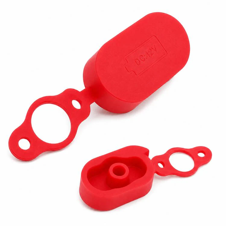 4 PCS Silicone Charging Port Waterproof Cover Dust-proof Plug Electric Scooter Accessories for Xiaomi Mijia M365(Red) - Image 2