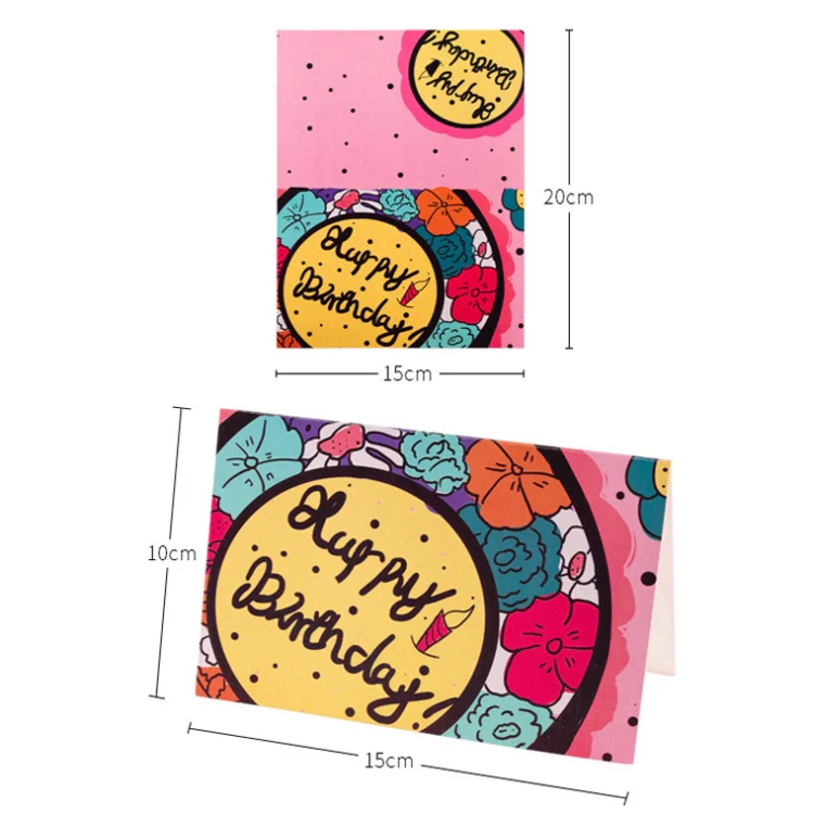 40 PCS Hand Drawn Children Birthday Card(4) - Image 3