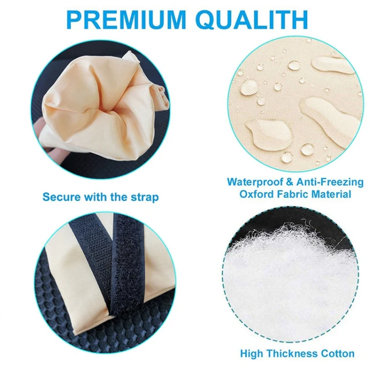 420D Oxford Cloth Outdoor Waterproof Winter Faucet Antifreeze Cover(Lake Blue) - Image 3