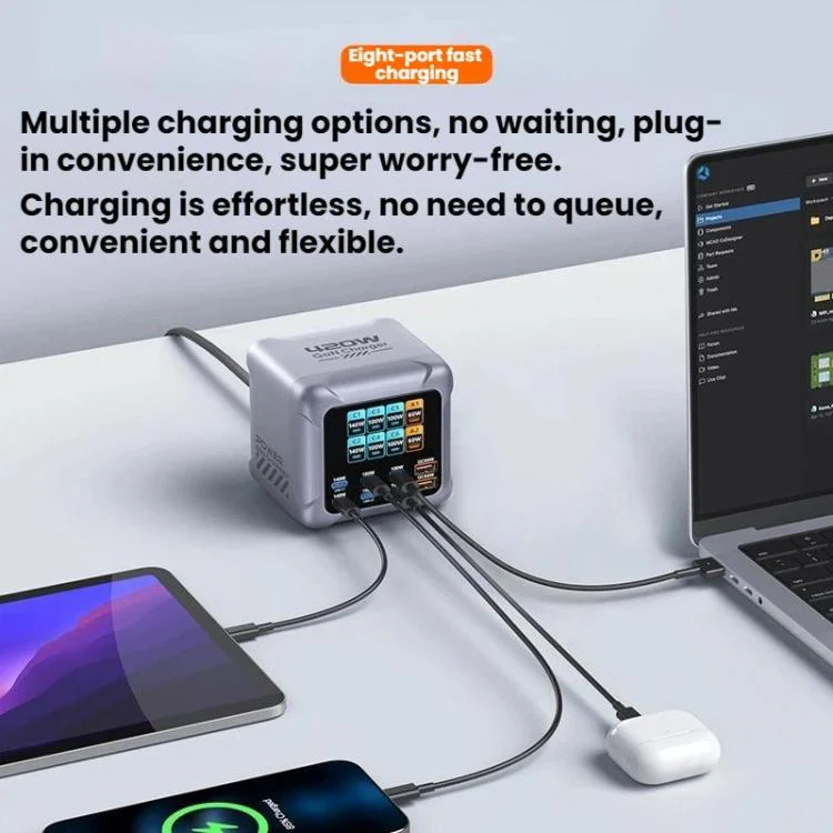 420W GaN Super Fast Charging Multi-Port Charger(Kor Plug) - Image 4