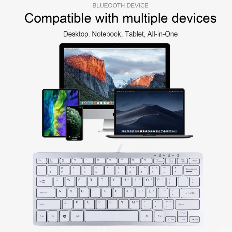 450 78 Keys Ultra-thin USB Wired Keyboard(Silver) - Image 6