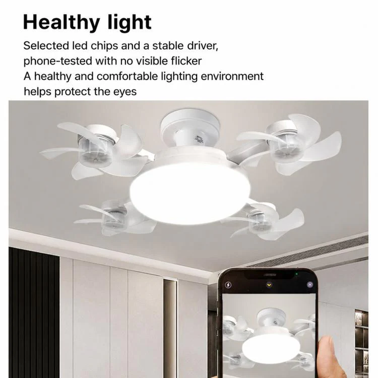 45cm 3-Head E27 Screw Base Ceiling Fan Light High Air Volume Quiet Fan Lamp For Living Room - Image 6
