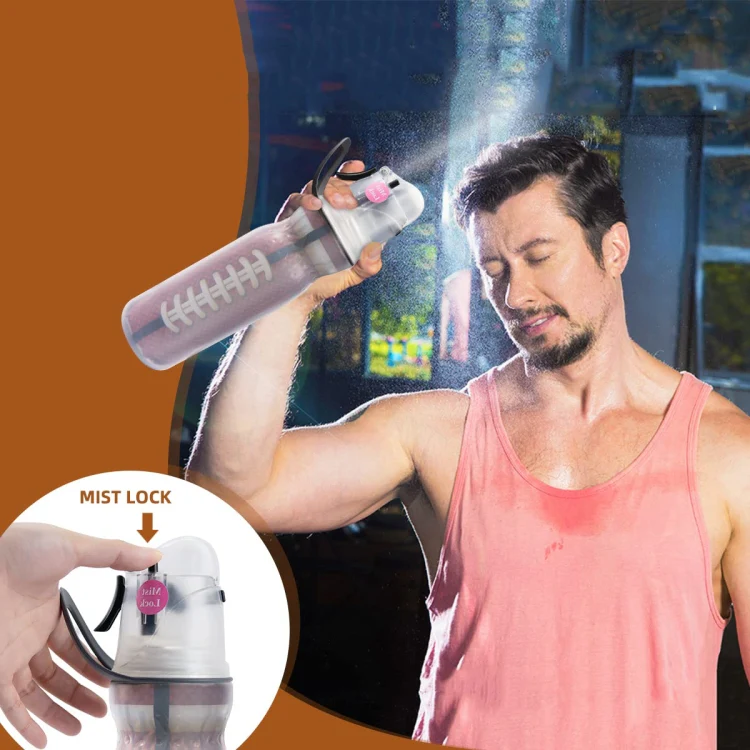 470ml Summer Outdoor Sports Training Spray Cooling Water Cup, Color: Colorful 3-layers - Image 8