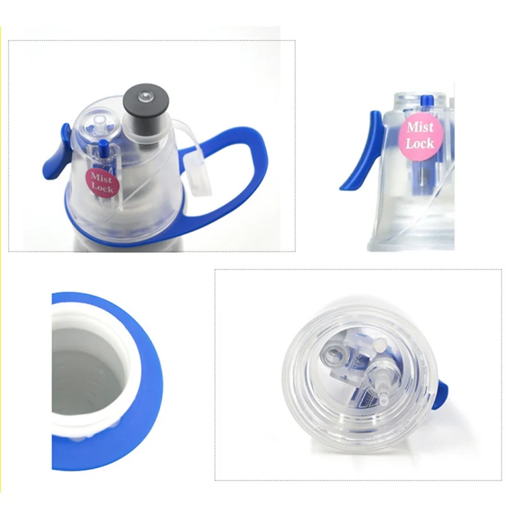 470ml Summer Outdoor Sports Training Spray Cooling Water Cup, Color: Love 3-layers - Image 3