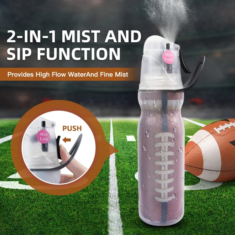470ml Summer Outdoor Sports Training Spray Cooling Water Cup, Color: Love 3-layers - Image 5