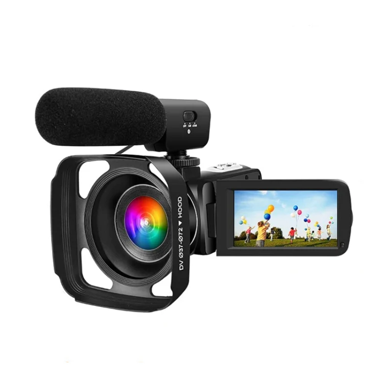 4K Digital Video Camera 3 Inch IPS Touch Screen 56MP 18X Digital Zoom WiFi Camcorder, Spec: Set 2