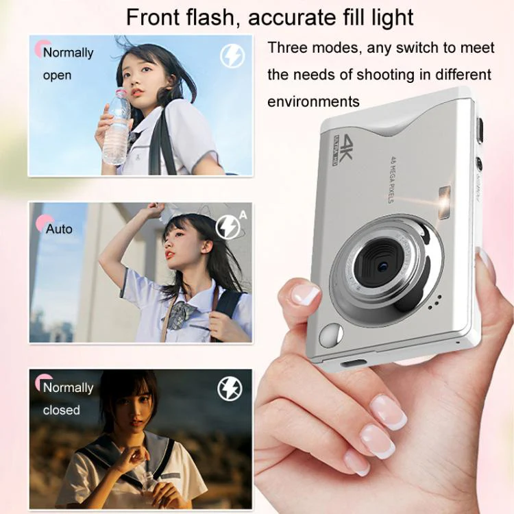 4K HD 3.0-Inch IPS Screen Autofocus HD Digital Camera Student DV Camera SLR(White) - Image 6