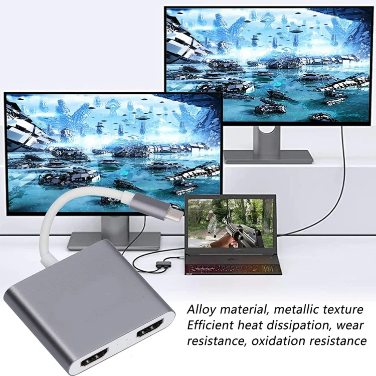 4K Ultra HD Dual HDMI Interface Output to USB-C / Type-C Adapter - Image 7